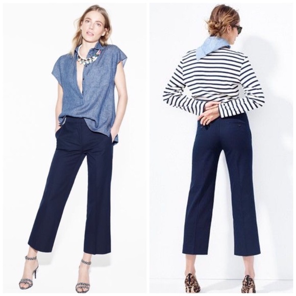 J. Crew Pants - J. Crew Patio Pant 2 Way Stretch Cotton. Navy/Sz 0